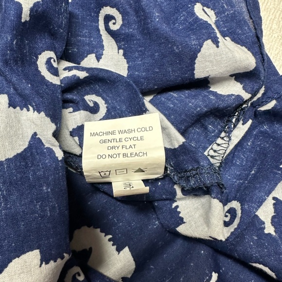 Mud Pie Navy and White Seahorse Swim Coverup - Picture 8 of 13